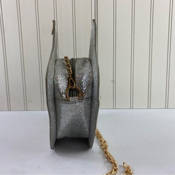Crossbody Novelty Tequila Sparkly Silver Bag Purse Zip Close Crossbody - Picture 7 of 16